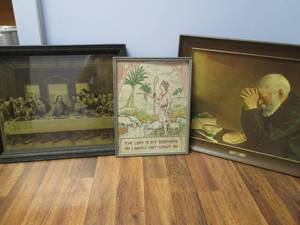 Religious Framed Artwork See Photo...