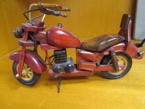 Wood, Hand Carved Motorcycle Uniqu...