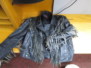 Verducci Leather Jacket With Fringe...