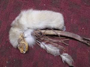 Handmade Coyote Skull Piece with At...