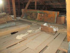 Attic Treasures Antique Metal Tool Sorter, Pipe Insulation, Metal Ladder, Down Spouts & Much, Much More BUYER RESPONSIBLE FOR REMOVAL