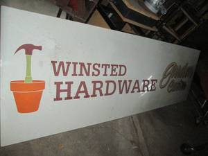 3 X 115 Metal Winsted Hardware Garden Center Sign