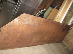 18 Thick Metal Plate 40 X 119 BRING ASSISTANCE FOR REMOVAL, THIS IS HEAVY