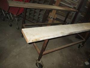 Metal Framed CartTable On Wheels 85 X 45
