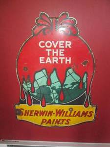 Vintage Sherwin Williams Paint Sign 48 X 35.5 Heavy
