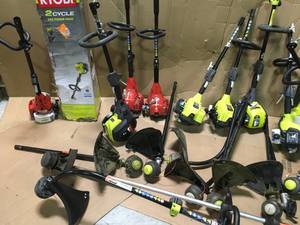 RYOBI & HOMELITE STRAIGHTCURVED TRIMMERS CUSTOMER RETURNS SEE PICS