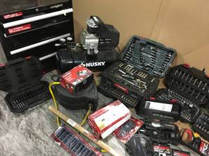 MIXED PALLET WITH HUSKY ASSORTED TOOLS & TOOLSETS CUSTOMER RETURNS SEE PICS