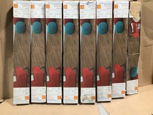 lot 13 image: 8 CASES OF MALIBU WIDE PLANK Maple Cardiff 38 in. Thick x 6-12 in. Wide x Varying Length Engineered Click Hardwood Flooring (23.64 sq. ft.case) CUSTOMER RETURN SEE PICS