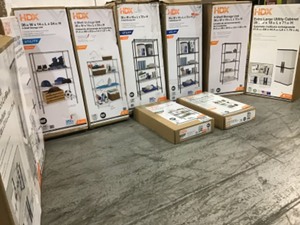 lot 18 image: HDX SHELVING AND CABINETS DIFFERENT SIZES CUSTOMER RETURNS SEE PICS