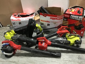 lot 34 image: RYOBI TORO HOMELITE BLOWERS CUSTOMER RETURNS SEE PICS