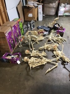 lot 43 image: Gaylord full of Halloween OutdoorIndoor Decor various items and conditions