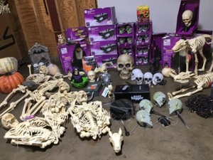 lot 44 image: Gaylord full of Halloween OutdoorIndoor Decor various items and conditions large selection