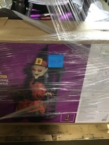 lot 45 image: Lot of 3 - 5 ft Animated LED Rocking Chair Witch