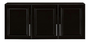 lot 19 image: HAMPTON BAY Select 12 in. D x 54 in. W x 24 in. H 3-Door MDF Wall Cabinet Wood Closet System in Espresso