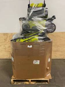 lot 32 image: RYOBI Pallet of Ryobi 20 in. 40-Volt Brushless Lithium-Ion Cordless Battery Walk Behind Push Mowers