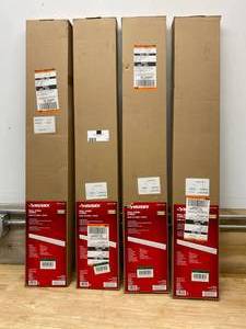 lot 41 image: HUSKY Lot of Four- 8 in. x 50 in. Slat Wall 2-Panel Pack with Trim