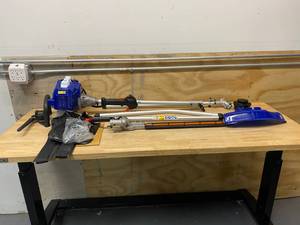 lot 49 image: BADGER 26 cc 2-Cycle Gas Full Crank 4-in-1 Multi-Function String Trimmer with Edger Attachment