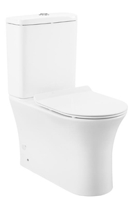 lot 58 image: SWISS MADISON Calice 2-piece 0.81.28 GPF Dual Flush Elongated Toilet in White Seat Included