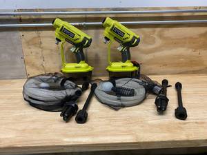 lot 68 image: RYOBI Lot of Two-  ONE 18-Volt 320 PSI 0.8 GPM Cold Water Cordless Power Cleaners (Tool Only)