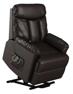 lot 75 image: PROLOUNGER Brown Renu Leather Lift Recliner