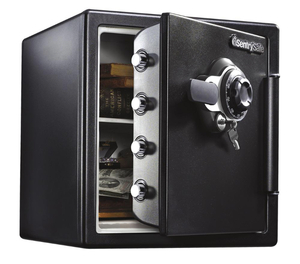 lot 80 image: SENTRYSAFE SFW123DTB 1.23 cu. ft. Fireproof Safe and Waterproof Safe with Dial Combination