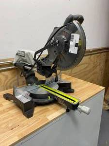 lot 93 image: RYOBI 15 Amp 10 in. Sliding Compound Miter Saw