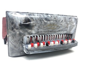 lot 167 image: Old Vintage MAGNUS Chromatic Accordion wOriginal Box