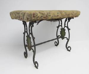 lot 100 image: Ornate Antique Victorian Cast Iron Bench