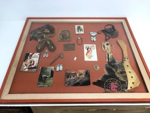 lot 195 image: Nice Shadowbox Framed Group of Native American Items