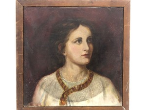 lot 205 image: Antique Framed 19th Century Copy of Heinrich Hoffmanns Boy Christ Oil on Canvas Painting
