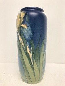 lot 207 image: Large Antique Artist Signed WELLER Art Pottery Floral Vase by Claude Leffler