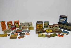 lot 139 image: Large Lot of Vintage & Antique Tobacco & Spice Tins etc