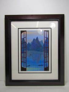 lot 142 image: Fanch (Francois Ledan) China Mountains Serigraph Limited Edition Signed