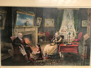 lot 255 image: Antique Four Seasons of Life Framed Litho Currier & Ives&nbspPrint