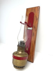 lot 264 image: Antique DRESSEL Railroad Train Caboose Oil Lamp Sconce 