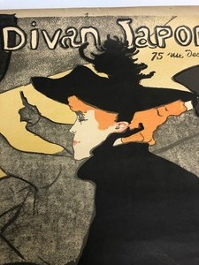 lot 268 image: Old Vintage DIVAN JAPONAIS French Advertising Poster by Henri De Toulouse-Lautrec