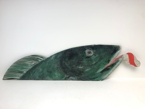 lot 67 image: Large Vintage 1940s-50s Hand Painted Folk Art Bait Shop Sign