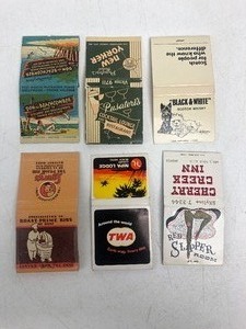 lot 285 image: Lot of 6 Vintage Feature Matchbooks - Unstruck