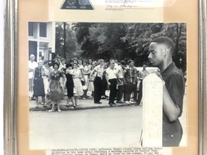 lot 289 image: Original 1959 Little Rock, Arkansas School Integration Photo by Press Photographer Roddey Mims - National News Picture of The Year Competition 