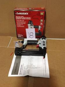 Husky Pneumatic 2-in-1 18 Gauge 2 in. Brad Nailer and 14 in. Narrow Crown Stapler