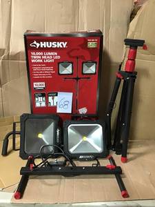 Husky 10000lm Twin Head LED Work Light with Tripod