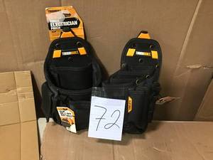 TOUGHBUILT 7.5 in. 13-Compartment Small Electrician Pouch, Black