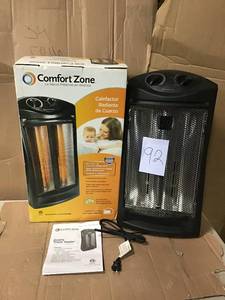 Comfort Zone Ceramic Heater with Fan Only Option, Black, CZ446WM