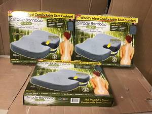 As Seen on TV Miracle Rayon from Bamboo Cushion Pillow Gray