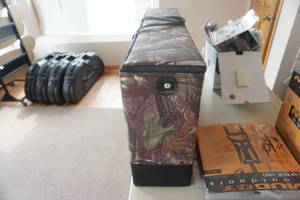 lot 67 image: Lake Wood Products Real Tree Camo Hard Sided Compound Bow CarryStorage Case