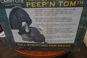 lot 150 image: Carry Lite Pretty Boy Series Peep N Tom Full Strutting Tom Turkey Decoy