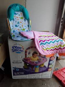 lot 20 image: Exer Saucer (Appears To Be New) Other Baby Chair & Activity Pad