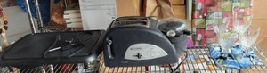 lot 46 image: Presto Electric Griddle, Toaster Egg Maker Combo, 4-Goblets With fabric Coasters