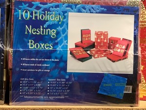 lot 179 image: Nesting Holiday Gift Boxes