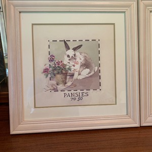 lot 84 image: Set of Framed Bunny Prints